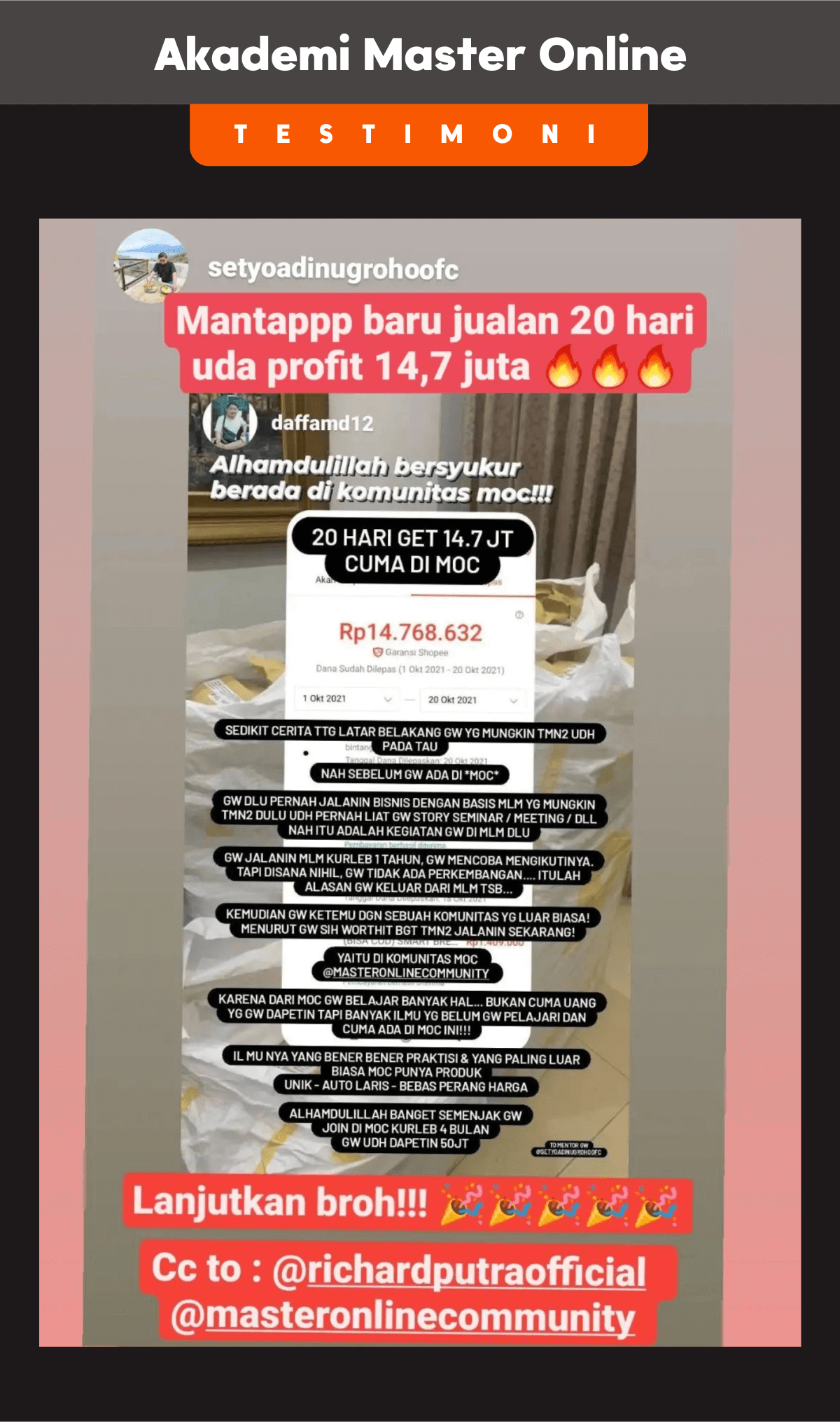 Testimoni Member MOC A 31